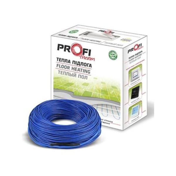 Тепла підлога двухжильний нагрівальний кабель PROFI THERM 2 19/210