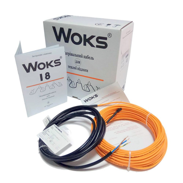 Електричний нагрівальний кабель Woks 18, 1020 Вт, 56 м (0922013)