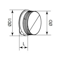 Заглушка фланца круглая Вентс FlexiVent 030290
