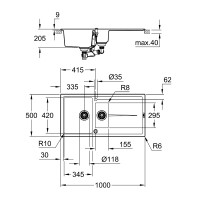 Мийка кухонна Grohe K400 31642AP0