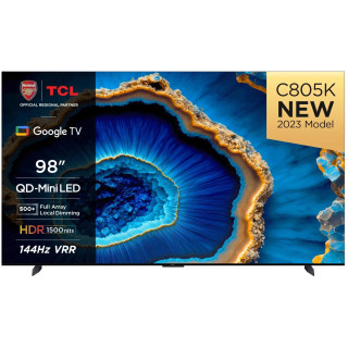 Телевізор 98" TCL MiniLED 4K 144Hz Smart Google TV Titan ONKYO sound (98C805K) image