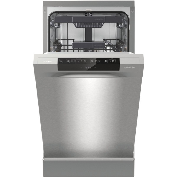Gorenje Посудомийна машина, 11компл., A+++, 45см, дисплей, 3 кошика, AquaStop, Інвертор, сірий
