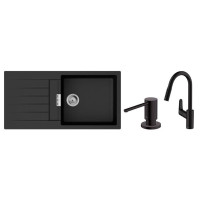 Набір для кухні Hansgrohe гранітна мийка S520-F480 + зміш. Focus M41, дозатор A41
