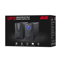 Джерело безперебійного живлення 2E DD2000, 2000VA/1200W, LCD, USB, 2xSchuko
