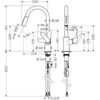 Змішувач для кухні Hansgrohe Focus M41 31815800