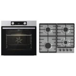 Комплект Gorenje (духовка електрична BO6737E02XK + варильна поверхня газова G642ABX) image