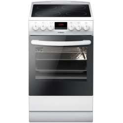 Hansa Плита електрична склокерамічна, 62л, 50x60см, дисплей, конвекція, білий