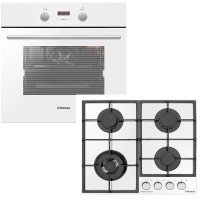 Комплект Hansa (духовка электрическая + поверхность газ на стекле) FCGW683299