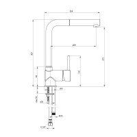 Змішувач для кухні Deante Aster BCA_N73M