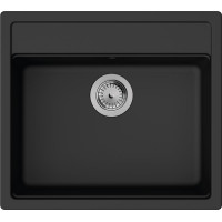 Hansgrohe Мийка кухонна S52, граніт, прямокутник, без крила, 550х490х190мм, чаша - 1, врізна, S520-F510, чорний графіт