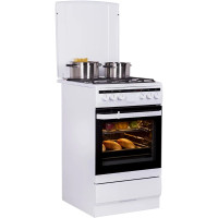 Hansa Плита комби, 62л, 50x60см, конвекция, чугун, белый
