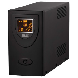Джерело безперебійного живлення 2E DD2000, 2000VA/1200W, LCD, USB, 2xSchuko