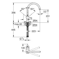Змішувач для кухні Grohe Minta 32917GN0