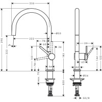 Змішувач для кухні Hansgrohe Talis M54 72804670