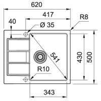 Мойка кухонная Franke Sirius SD2 611-62