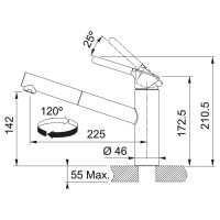 Смеситель для кухни Franke Orbit Pull Out 115.0623.055