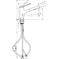 Набір для кухні Hansgrohe гранітна мийка S520-F345 + зміш. Zesis M33