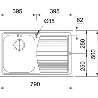 Мийка кухонна Franke Logica line LLX 611-79