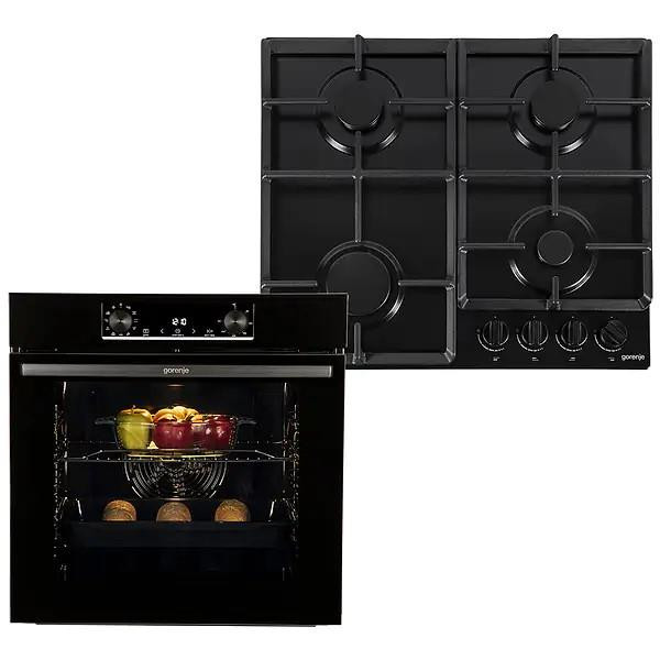 Комплект Gorenje (духовка электрическая BO6735E02BK + поверхность газовая G641EB)