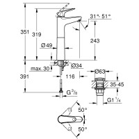 Змішувач для раковини Grohe Swift XL 24331001