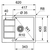 Мийка кухонна Franke Sirius S2D 611-62