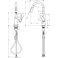 Змішувач для кухні Hansgrohe Focus KM240 (31815000)