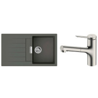 Набір для кухні Hansgrohe гранітна мийка S520-F345 + зміш. Zesis M33