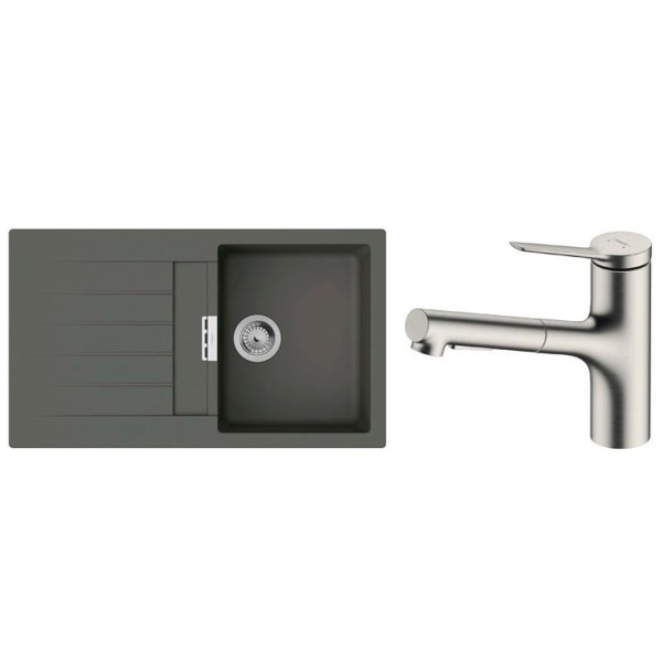 Набір для кухні Hansgrohe гранітна мийка S520-F345 + зміш. Zesis M33