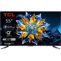 Телевізор 55" TCL QLED Pro 4K 60Hz Smart Google TV Black ONKYO sound (55C69BPRO)