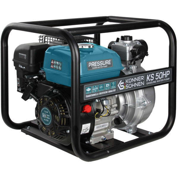 Könner & Söhnen Мотопомпа KS 50HP высоконапорная, 7.0л.с, 500л/мин, 29кг