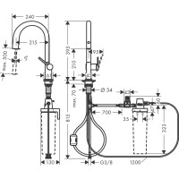 Змішувач для кухні Hansgrohe Aqittura M91 76803000