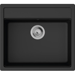 Hansgrohe Мийка кухонна S52, граніт, прямокутник, без крила, 550х490х190мм, чаша - 1, врізна, S520-F510, чорний графіт