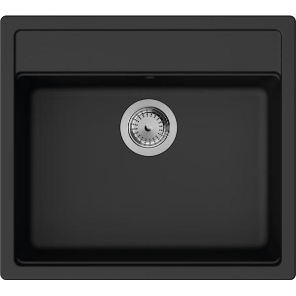 Hansgrohe Мийка кухонна S52, граніт, прямокутник, без крила, 550х490х190мм, чаша - 1, врізна, S520-F510, чорний графіт