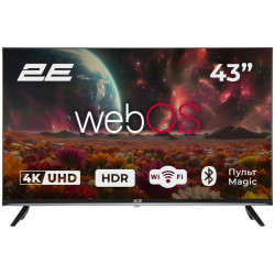 Телевізор 43" 2E LED 4K 60Hz Smart WebOS Black (2E-43A07KUW)