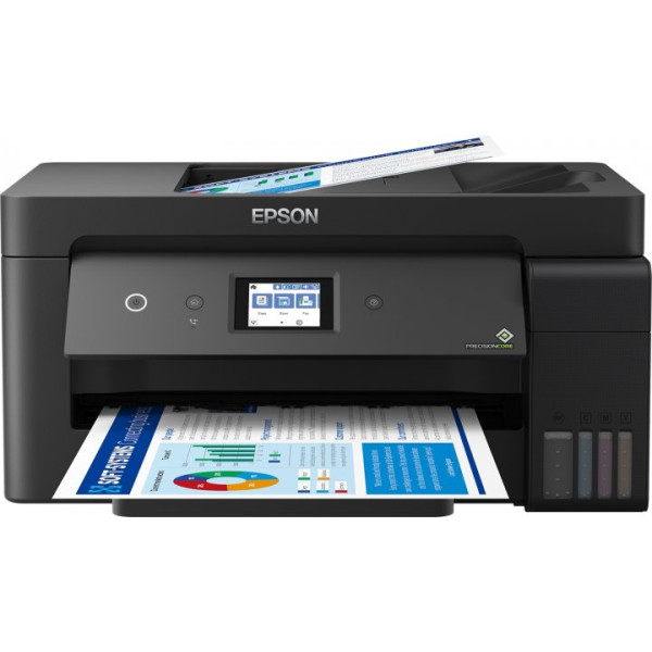 БФП ink color A3 Epson EcoTank L14150 38_24 ppm Fax ADF Duplex USB Ethernet Wi-Fi 4 inks Black Pigment (C11CH96404)
