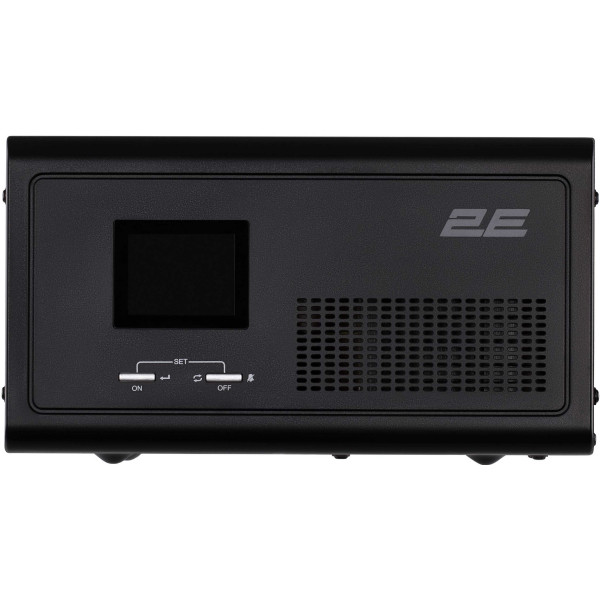 Джерело безперебійного живлення 2E HI600, 600W, 12V - 230V, LCD, AVR, 2xSchuko + DC output