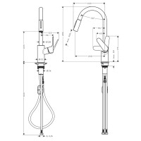 Набір для кухні Hansgrohe гранітна мийка S520-F480 + зміш. Focus M41, дозатор A41