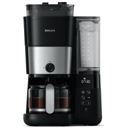 Philips Кавоварка крапельна All-in-1 Brew, 1.25л, зерно+мелена, дисплей, підігрів кавника, кавомолка, чорний