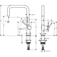 Змішувач для кухні Hansgrohe Talis M54 KMU220 72806670