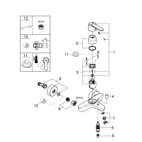 Змішувач для ванни Grohe Get 32887000