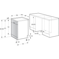Gorenje Посудомийна машина, 11компл., A+++, 45см, дисплей, 3 кошика, AquaStop, Інвертор, сірий
