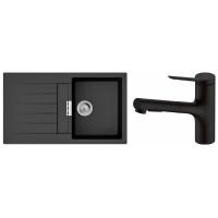 Набір для кухні Hansgrohe гранітна мийка S520-F345 + зміш. Zesis M33