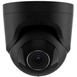Ajax IP-Камера дротова TurretCam, 8мп, 2.8мм, Poe, True WDR, IP 65, ІЧ 35м, аудіо, кут огляду 100° до 110°, купольна, чорна