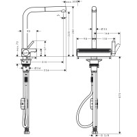 Змішувач Hansgrohe Aquno Select M81 (73836800)