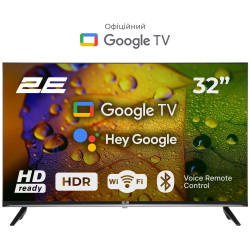 Телевізор 32" 2E LED HD 60Hz Smart Google TV Black (2E-32A07KH)