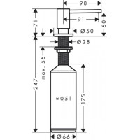 Набір для кухні Hansgrohe гранітна мийка S520-F480 + зміш. Focus M41, дозатор A41