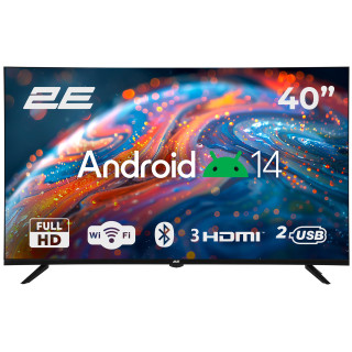 Телевизор 40" 2E LED FHD 60Hz Smart Android Black (2E-40A07B) image