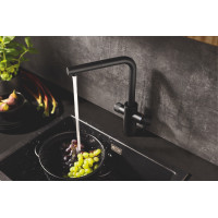 Комплект смесителя с выдвижным изливом Grohe Blue Pure Minta с фильтром обратного осмоса Ecosoft P’URE AQUACALCIUM Mint (MO67530590KF)