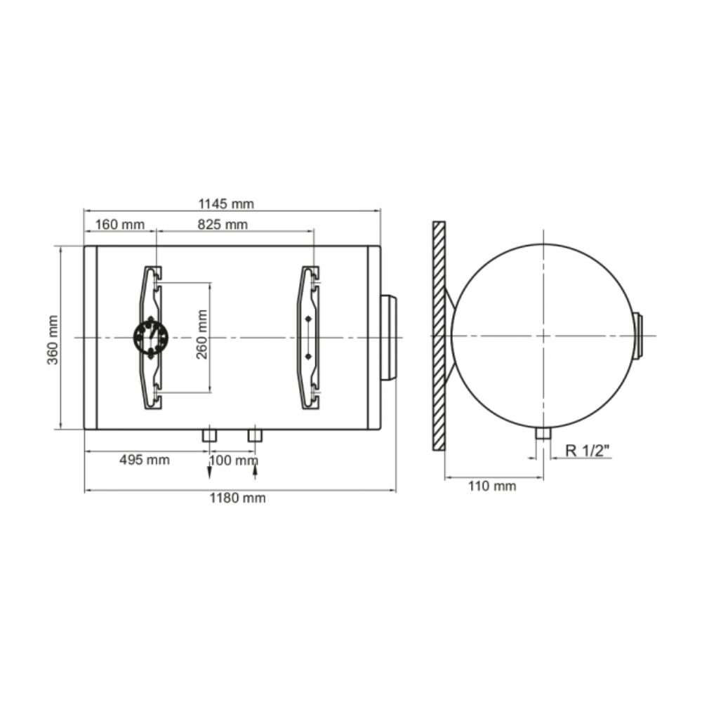Бойлер Arti WHH Slim Dry 80L/2 (602240)