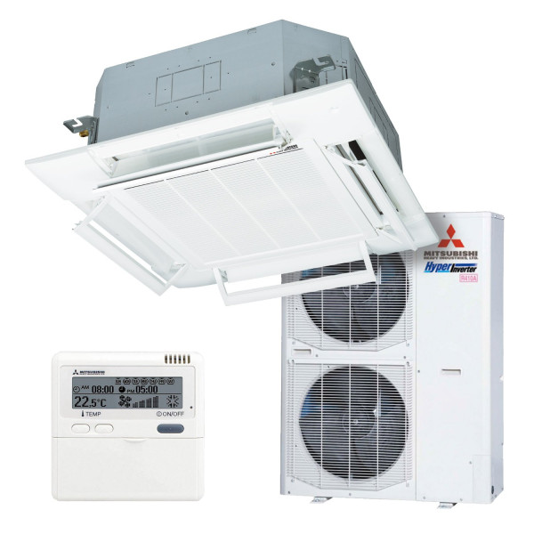 Кассетный 4-щелевой кондиционер Mitsubishi Heavy FDT100VG/FDC100VNX Hyper Inverter